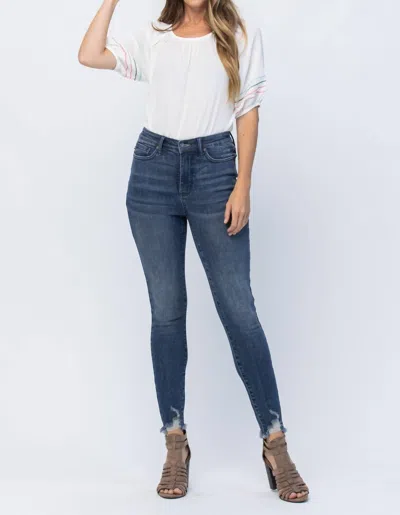 Judy Blue High Rise Tummy Control Skinny Jeans In Medium Wash In Multi