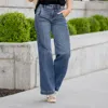 Judy Blue High Rise Wide Leg Jeans In Blue In Blue