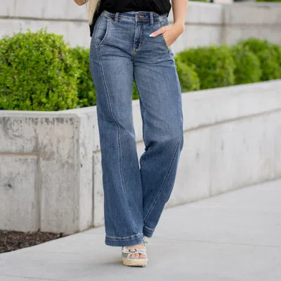 Judy Blue High Rise Wide Leg Jeans In Blue