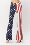 Judy Blue High Waist American Flag Print Flare Jean In Multi In Multi