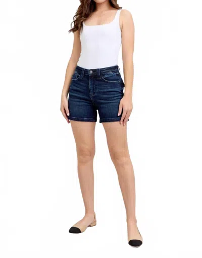 Judy Blue High Waist Back Flap Pocket Denim Short In Blue