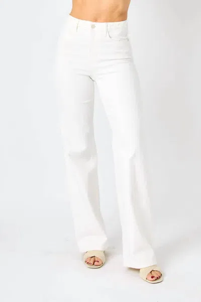 Judy Blue High Waist Braided Detail Jean In White