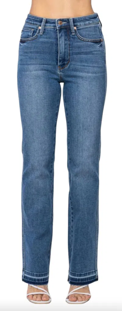 JUDY BLUE HIGH WAIST CONTROL TOP SLIM BOOT DENIM IN MEDIUM BLUE WASH WASH
