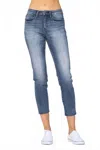 Judy Blue High Waist Crop Jeans In Denim Blue In Multi