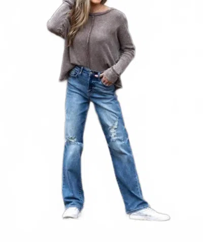 Judy Blue High Waist Destroyed Dad Jeans In Blue
