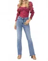 Judy Blue High Waist Double Button Bootcut Jeans In Medium Wash In Blue