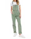Judy Blue High Waist Double Cuffed Boyfriend Overalls In Sage In Green