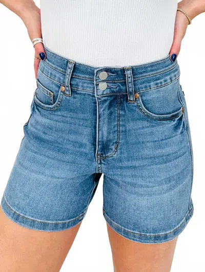 Judy Blue High Waist Jean Shorts In Medium Wash In Multi