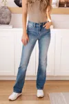 Judy Blue High Waist Non Distressed Classic Bootcut Jean In Medium Wash In Blue
