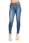 Judy Blue High Waist Non-distressed Skinny Jeans In Medium Wash In Blue