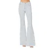 Judy Blue High Waist Pin Striped Super Flare Jeans In White In White