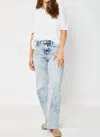 Judy Blue High Waist Raw Hem Wide Leg Jeans In Mineral Wash In Blue