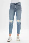 Judy Blue High Waist Rhinestone Embellished Slim Denim Jeans In Blue