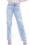 Judy Blue High Waist Rigid Magic 90's Straight Leg Jeans In Blue In Blue