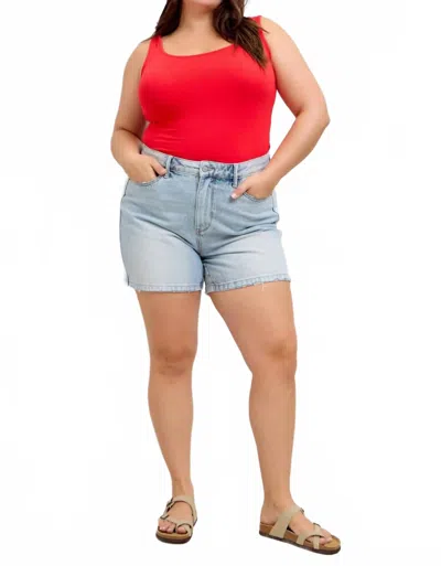 Judy Blue High Waist Rigid Magic Denim Shorts Plus In Blue