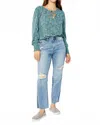 Judy Blue High Waist Rigid Magic Destroy Straight Jeans In Denim In Blue