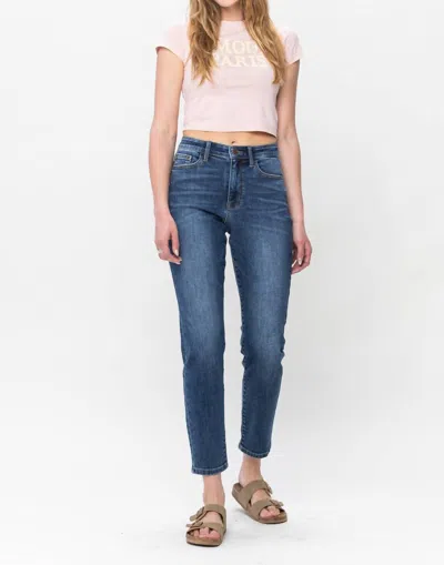 JUDY BLUE HIGH WAIST SHIELD BACK POCKET JEANS IN MEDIUM WASH