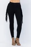 Shop Judy Blue High Waist Side Fringe Skinny Jegging Denim Jeans In Black