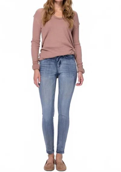Judy Blue High Waist Skinny Fit Jean In Light Stonewash In Blue