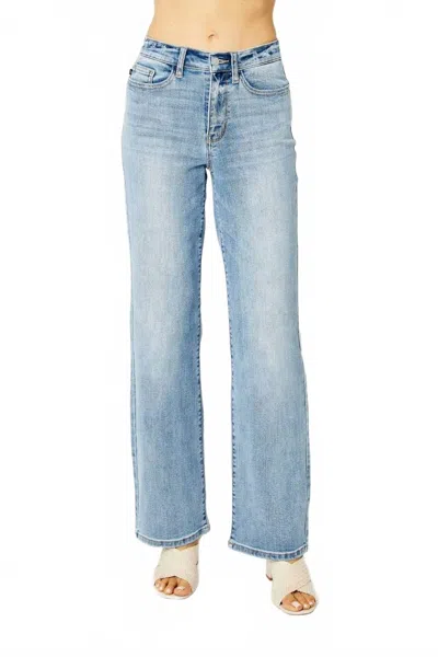 Judy Blue High Waist Straight Leg Jeans In Light Wash In Blue