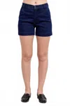 Judy Blue High Waist Trouser Denim Short In Dark Wash In Blue