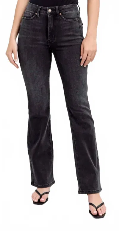 Judy Blue High Waist Tummy Control Bootcut Denim Jean In Black In Gray