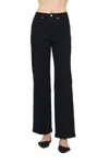 Judy Blue High Waist Tummy Control Classic Straight Denim Jeans In Black In Black