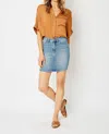 Judy Blue High Waist Tummy Control Denim Skirt In Medium Wash