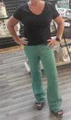 Judy Blue High Waist Tummy Control Garment Dyed Flare Jeans In Topaz In Yellow