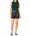 Judy Blue High Waist Tummy Control Shorts In Washed Black In Black
