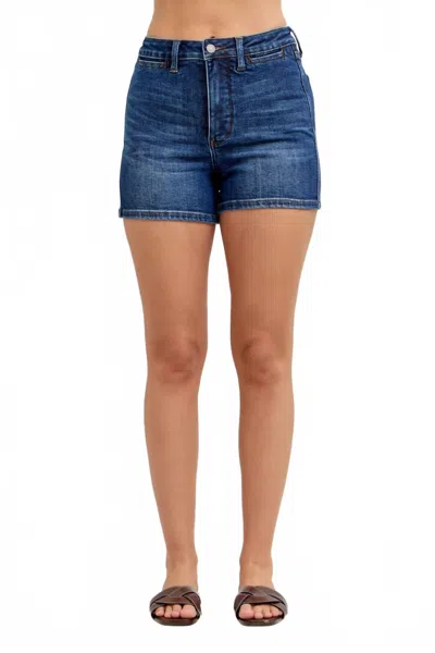 Judy Blue High Waist Tummy Control Slim Short In Blue