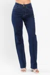 Judy Blue Mid Rise Straight Leg In Blue In Black