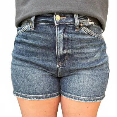 Judy Blue High Waisted Denim Shorts In Medium Wash In Blue