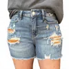 Judy Blue High Waisted Printed Lining Denim Shorts In Medium Wash In Blue