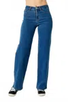 Judy Blue High Waisted Vintage Wide Leg Jeans In Blue In Blue