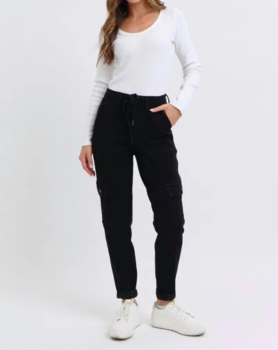 Judy Blue Highwaist Cargo Jogger Pant In Black