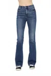 Judy Blue Highwaist Tummy Control Embroidered Back Pocket Bootcut Jeans In Dark Wash In Blue