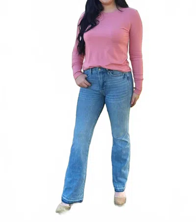 Judy Blue Howdy Slim Bootcut Jeans In Blue