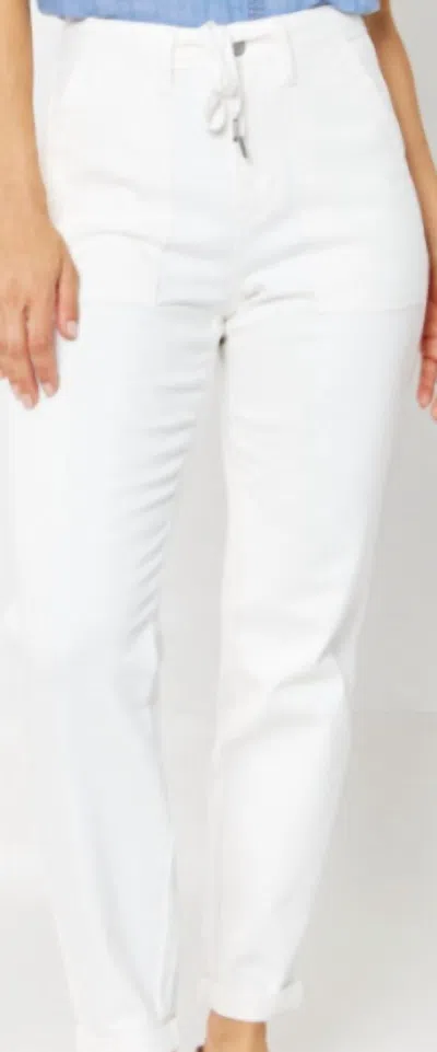 Judy Blue Hw Garment Dyed Cuffed Jogger In White