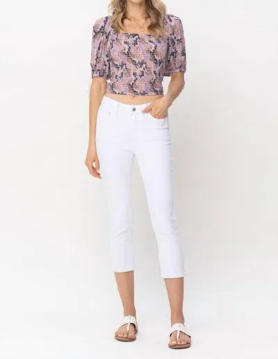 Judy Blue Jade Capri Pants In White