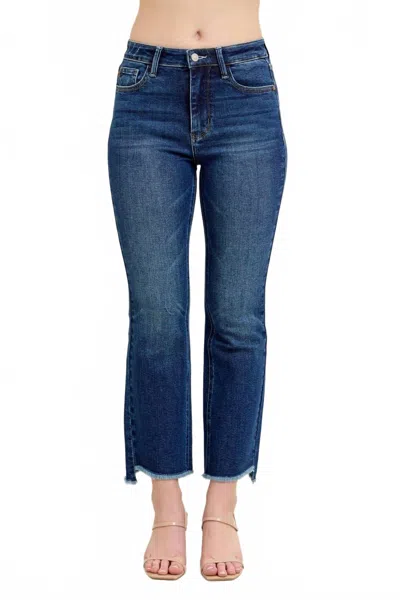 Judy Blue Jameson High Waist Kick Flare Jeans In Dark Wash In Blue