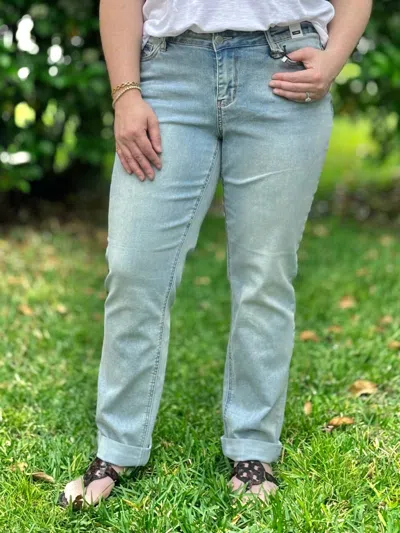 Judy Blue Keep It Cool Boyfriend Jeans In Blue