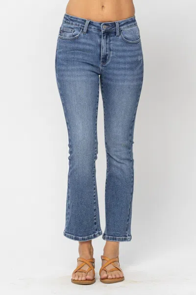 Judy Blue Kristen Mid-rise Boot Cut Jeans In Medium Wash In Multi