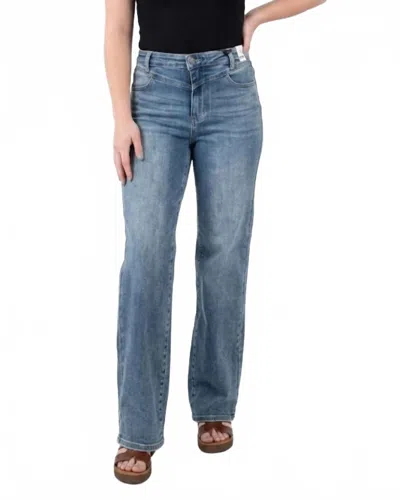 Judy Blue Mae High Waist Retro Wide Leg Jeans In Medium Wash In Blue