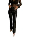 Judy Blue Malia Faux Leather Bootcut Pants In Black In Black