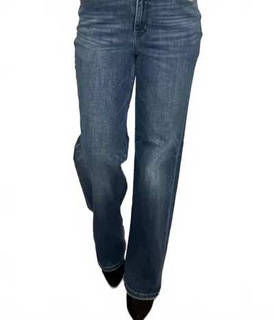 Judy Blue Margaret High Waist V-front Straight Leg Jeans In Blue