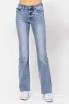Judy Blue Mid-rise Bootcut Jean In Light Wash In Blue