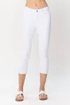 Judy Blue Mid-rise Crop Jeans In White In White