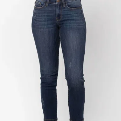 JUDY BLUE MID RISE CROPPED RELAXED FIT DENIM JEAN