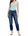 Judy Blue Mid Rise Cuffed Boyfriend Jeans In Denim In Multi